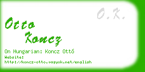 otto koncz business card